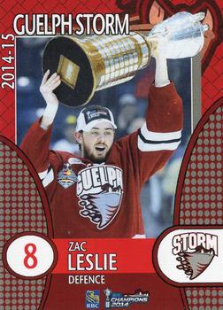 2014-15 M&T Printing Guelph Storm (OHL) #A-04 Zac Leslie Front