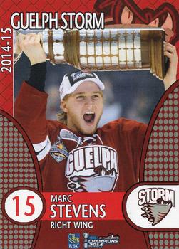 2014-15 M&T Printing Guelph Storm (OHL) #A-08 Marc Stevens Front