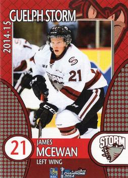 2014-15 M&T Printing Guelph Storm (OHL) #A-09 James McEwan Front