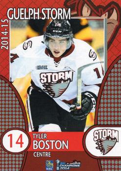 2014-15 M&T Printing Guelph Storm (OHL) #B-07 Tyler Boston Front