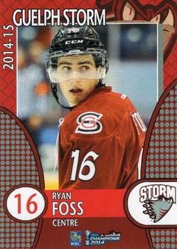 2014-15 M&T Printing Guelph Storm (OHL) #B-08 Ryan Foss Front