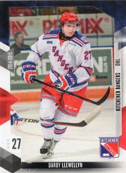 2014-15 Extreme Kitchener Rangers OHL #12 Darby Llewellyn Front