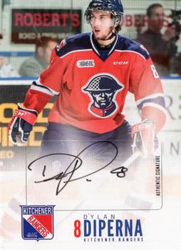 2014-15 Kitchener Rangers (OHL) Autograph Set #2 Dylan DiPerna Front