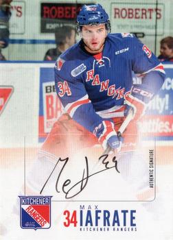 2014-15 Kitchener Rangers (OHL) Autograph Set #14 Max Iafrate Front