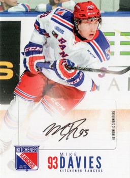 2014-15 Kitchener Rangers (OHL) Autograph Set #22 Mike Davies Front