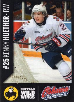 2014-15 Buffalo Wild Wings Oshawa Generals (OHL) #12 Kenny Huether Front
