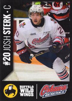 2014-15 Buffalo Wild Wings Oshawa Generals (OHL) #20 Josh Sterk Front