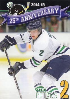 2014-15 Plymouth Whalers (OHL)  25th Anniversary Set #NNO Alex Peters Front