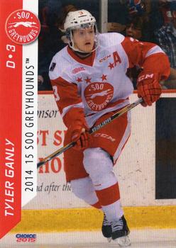2014-15 Choice Sault Ste. Marie Greyhounds (OHL) #2 Tyler Ganly Front