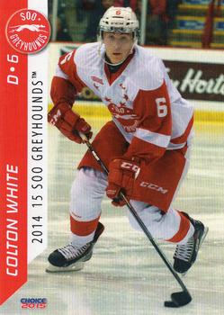 2014-15 Choice Sault Ste. Marie Greyhounds (OHL) #3 Colton White Front