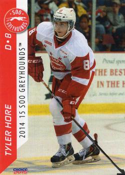 2014-15 Choice Sault Ste. Marie Greyhounds (OHL) #4 Tyler Hore Front