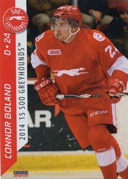 2014-15 Sault Ste. Marie Greyhounds (OHL) Update Set #27 Connor Boland Front