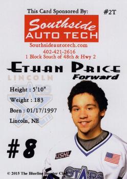 2014-15 Lincoln Stars (USHL) Series 2 #2T Ethan Price Back