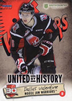 2014-15 Choice Moose Jaw Warriors (WHL) #NNO Dallas Valentine Front