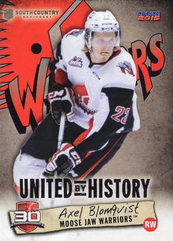 2014-15 Choice Moose Jaw Warriors (WHL) #NNO Axel Blomqvist Front