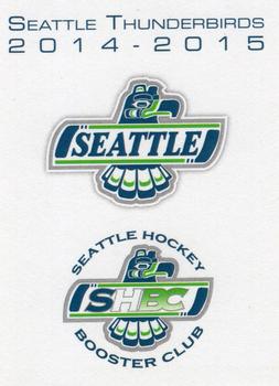2014-15 Booster Club Seattle Thunderbirds (WHL) #1 Header Card Front