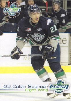 2014-15 Booster Club Seattle Thunderbirds (WHL) #17 Calvin Spencer Front