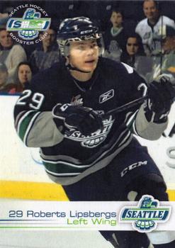 2014-15 Booster Club Seattle Thunderbirds (WHL) #22 Roberts Lipsbergs Front