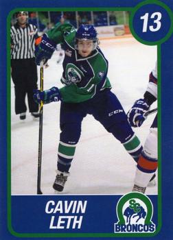 2014-15 Swift Current Broncos (WHL) #NNO Cavin Leth Front