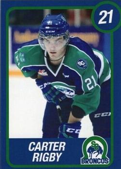 2014-15 Swift Current Broncos (WHL) #NNO Carter Rigby Front