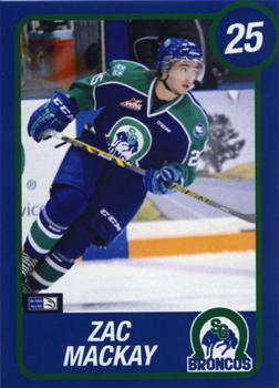 2014-15 Swift Current Broncos (WHL) #NNO Zac MacKay Front