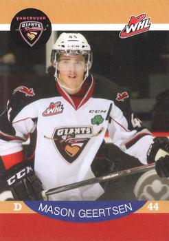2014-15 Vancouver Giants (WHL) #NNO Mason Geertsen Front