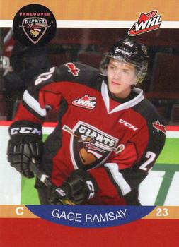 2014-15 Vancouver Giants (WHL) #NNO Gage Ramsay Front