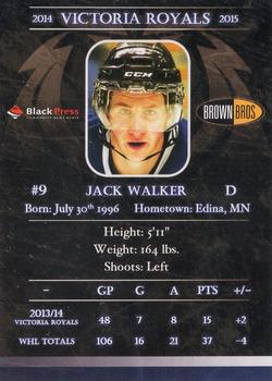 2014-15 Black Press Victoria Royals (WHL) #NNO Jack Walker Back