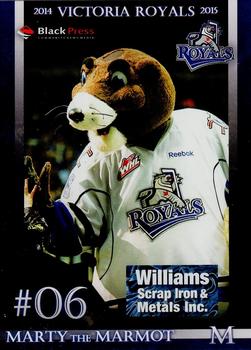 2014-15 Black Press Victoria Royals (WHL) #NNO Marty the Marmot Front
