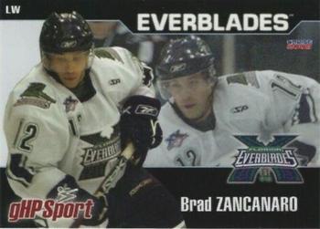 2007-08 Choice Florida Everblades (ECHL) #22 Brad Zancanaro Front
