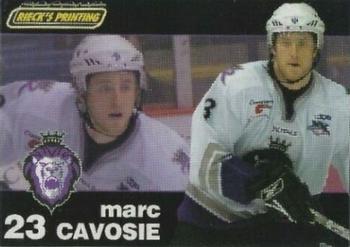2007-08 Rieck's Printing Reading Royals (ECHL) #4 Marc Cavosie Front