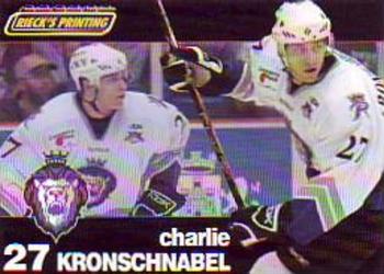 2007-08 Rieck's Printing Reading Royals (ECHL) #11 Charlie Kronschnabel Front