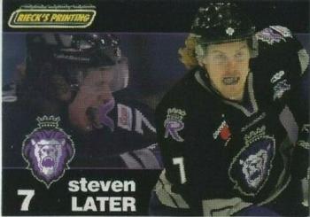 2007-08 Rieck's Printing Reading Royals (ECHL) #13 Steven Later Front