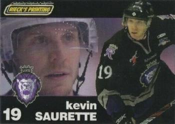 2007-08 Rieck's Printing Reading Royals (ECHL) #19 Kevin Saurette Front