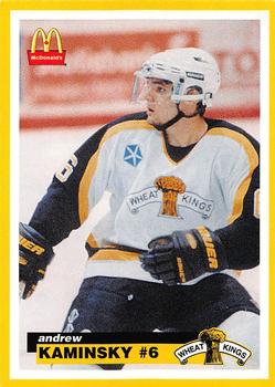1997-98 McDonald's Brandon Wheat Kings (WHL) #5 Andrew Kaminsky Front