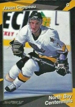 1993-94 Slapshot North Bay Centennials (OHL) #7 Jason Campeau Front