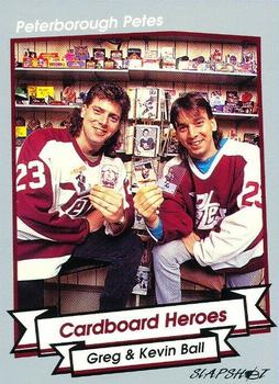 1993-94 Slapshot Peterborough Petes (OHL) #30 Cardboard Heroes Front