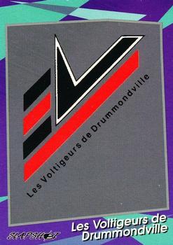 1993-94 Slapshot Drummondville Voltigeurs (QMJHL) #1 Title Card-Checklist Front