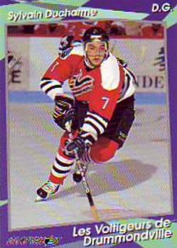 1993-94 Slapshot Drummondville Voltigeurs (QMJHL) #7 Sylvain Ducharme Front