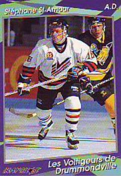 1993-94 Slapshot Drummondville Voltigeurs (QMJHL) #12 Stephane St. Amour Front
