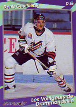 1993-94 Slapshot Drummondville Voltigeurs (QMJHL) #14 Denis Gauthier Jr. Front