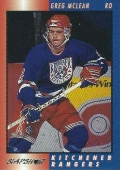 1994-95 Slapshot Kitchener Rangers (OHL) #5 Greg McLean Front