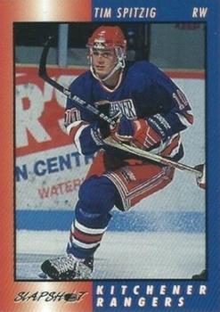 1994-95 Slapshot Kitchener Rangers (OHL) #10 Tim Spitzig Front
