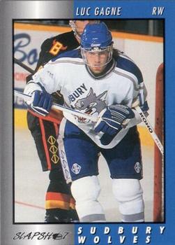 1994-95 Slapshot Sudbury Wolves (OHL) #13 Luc Gagne Front