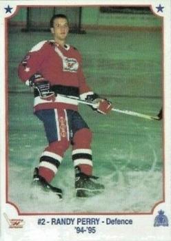 1994-95 Lethbridge Hurricanes (WHL) Police #NNO Randy Perry Front