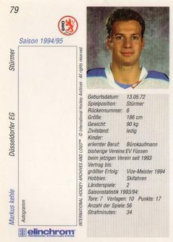 1994-95 IHA DEL (German) #79 Markus Kehle Back