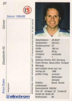 1994-95 IHA DEL (German) #91 Bruce Eakin Back