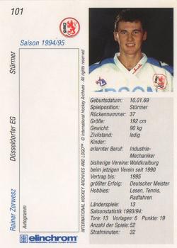 1994-95 IHA DEL (German) #101 Rainer Zerwesz Back