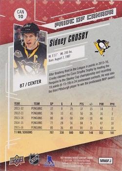 2017 Upper Deck National Hockey Card Day Canada #CAN10 Sidney Crosby Back