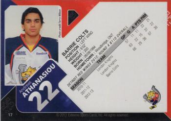 2013-14 Extreme Barrie Colts (OHL) #16 Andreas Athanasiou Back